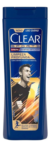 Shampoo Clear 400ml Men Limpeza Profunda