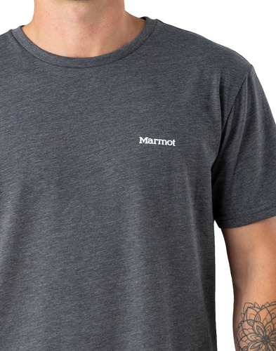 Polera Hombre Marmot Chest Logo Tee Gris