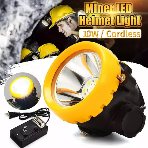 Linterna Frontal Recargable Multifuncional Para Minero