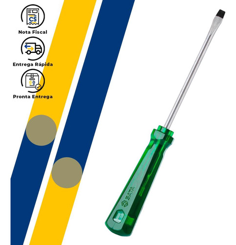 Chave De Fenda Aço 1/8 X 5 Cabo Pvc Translucido St61333 Sata