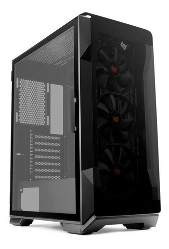 Gabinete Gamer Pichau Pouter 3 Lateral De Vidro Preto