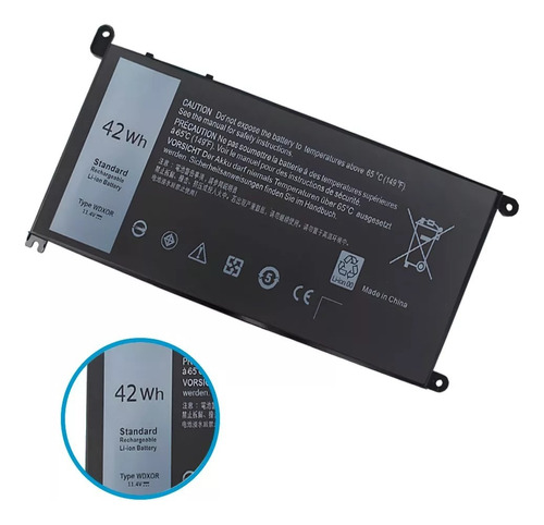 Batería  Dell Wdxor Compatible  11.4v 42wh  .