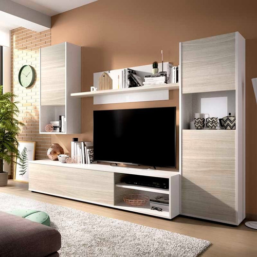 Modular Moderno Centro De Entretenimiento Living Tv Led