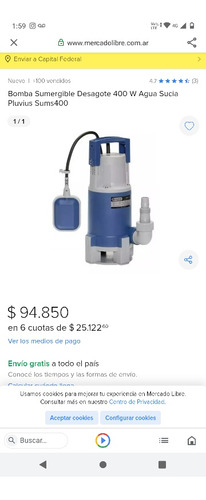 Vendo Bomba De Agua 50.000 