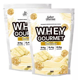 2x Whey Gourmet Delicious (4 Kilos) Deliciosos Sabores