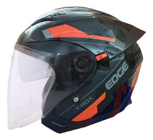 Casco Semi Integral Edge Ibiza Trox Doble Visor Brillante