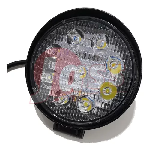 Kit X2 Faro Led 27w 9 Leds 4x4 Cuatri Moto Universal 12v