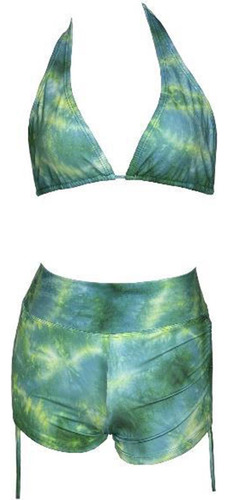 Bikini Short Top Verde Gl-22 Color Verde
