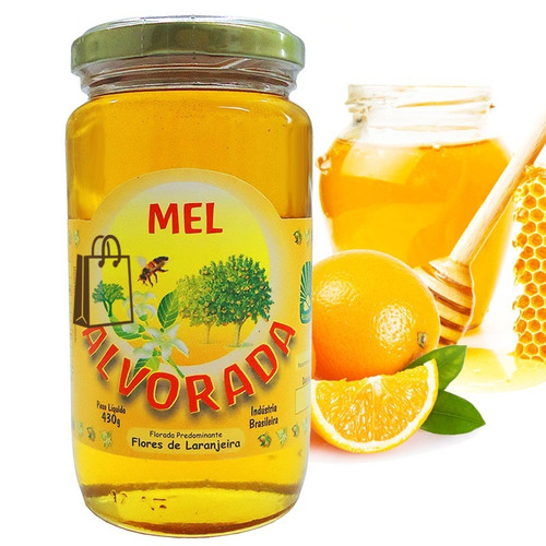 Mel Alvorada Florada De Laranjeira 4un. Vidro 430g