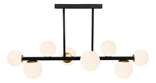 Ls-c415-bk-fr Trieste 8 Chandelier/island Light, Black/...