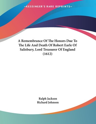 Libro A Remembrance Of The Honors Due To The Life And Dea...