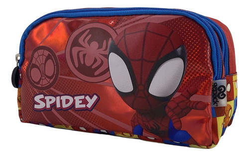 Lapicera Doble Cierre Gepack Spidey Con Cierres Seguros