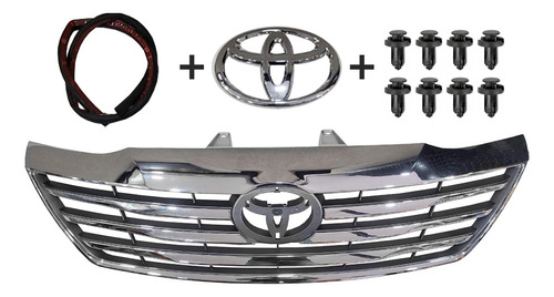 Parrilla Toyota Fortuner 2012 2013 14 15 Emblema Clips Sujec