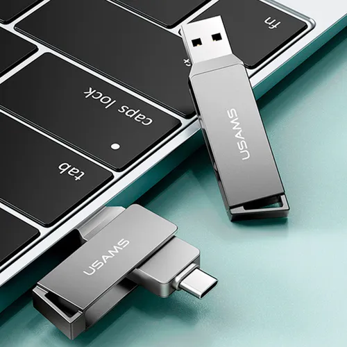 Imagen 1 del producto Pendrive Dual Usb Rotable Usb 3.0 + Tipo C 32gb Gris Negro
