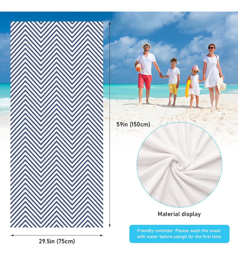 Toalla De Playa De Microfibra De 30 X 60 Pulgadas Para Viaje