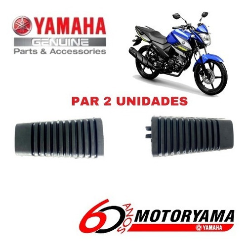 Par Borracha Do Estribo Original Yamaha Fazer 150 Envio Hoje