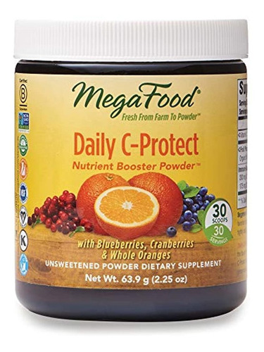 Megafood, Daily C-protect Booster En Polvo, Soporta Defensas