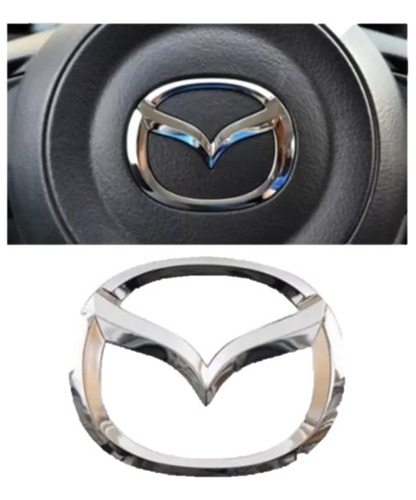 Emblema Volante Mazda 45x57mm Insignia Logo Cromado