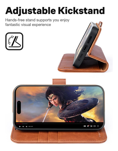 Ocase Para El iPhone 15 Pro Max Case Fase De Billetera Desmo