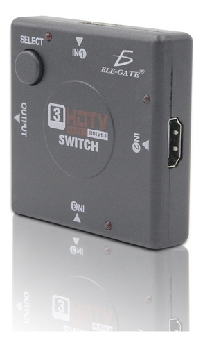 Switch Selector De 3 Puertos Elegate Con.17 Hdtv Hdmi