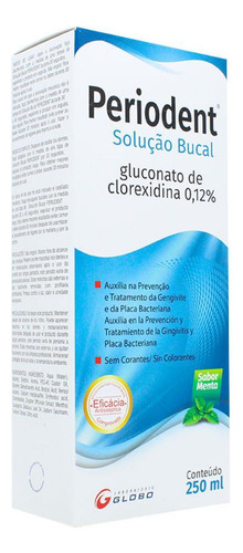 Periodent Com Álcool De 250ml Sabor Menta