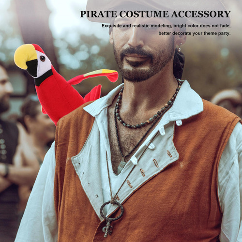 Peluche Con Forma De Loro Pirata Para Niños, Adorable Pirata