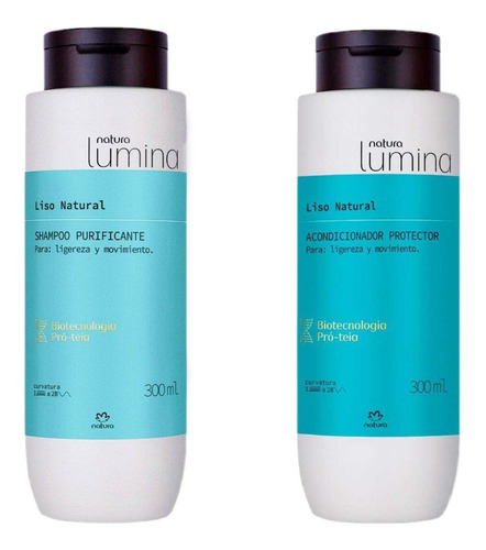 Kit Shampoo Y Acondicionador Liso Natural Lumina Natura