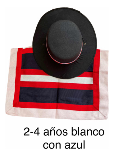 Manta Y Sombrero Niño 2-4 Años Huaso