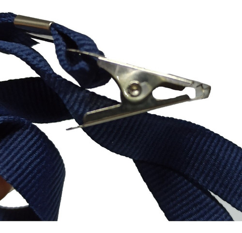 Imagem 10 de 10 de Kit Azul Marinho 100 Porta Cracha Rigido + 100 Cordão