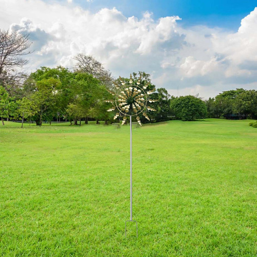 Metal Windmill Garden Decoração De Wind Catcher Dourado.