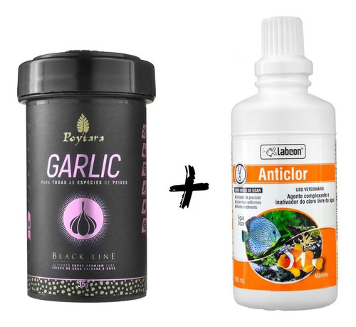 Kit Ração Poytara Garlic 35g + Alcon Anticlor 100ml