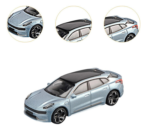 ( Modelo De Coche 1/64, Coche De Aleación, Juguete Azul