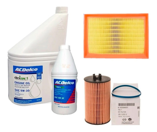 Kit Filtros + Aceite 5w30 5l Chevrolet Tracker 1.8 2015