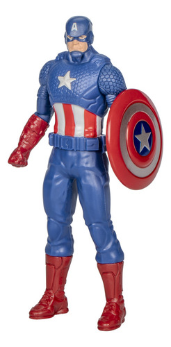 Kit 2 Bonecos Marvel Basics Homem Aranha & Capitão América