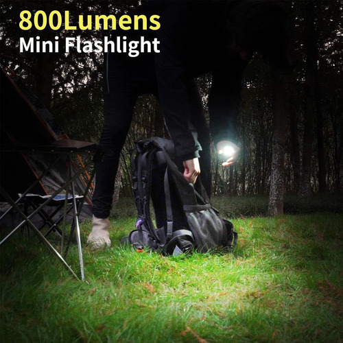Lámpara Led Recargable Portátil ,campamento,luz De Llavero Negro Blanco