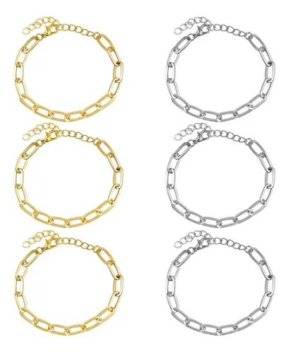 comprar 10 Pulseras De Cadena De Eslabones De Metal Pulseras Ajustab