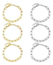 Comprar 10 Pulseras De Cadena De Eslabones De Metal Pulseras Ajustab