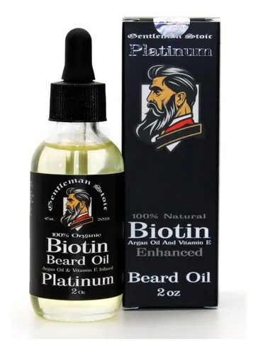Aceite Para Barba Gentleman Stoic Platinum Con Biotina, 60 M