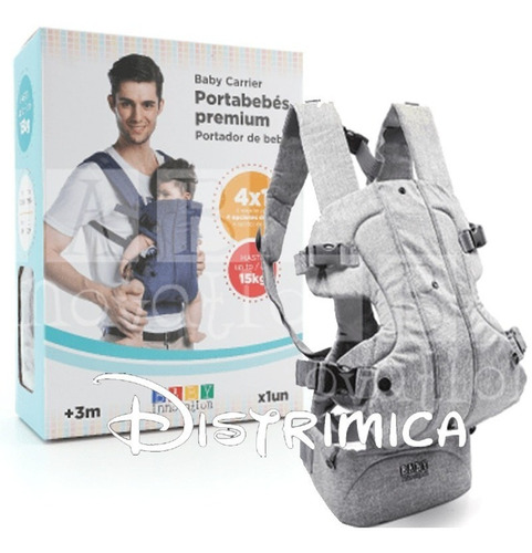 Mochila Porta Bebe Premium Baby Innovation 4 En 1 Hasta 15kg