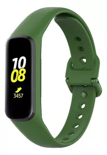 Pulseira De Silicone Para Samsung Galaxy Fit2 R220 Sm-r220 Cor Verde Militar Largura 16 mm