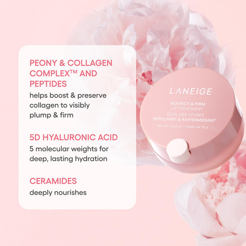 Tratamento Labial Laneige Bouncy & Firm Com Peônia E Colágen