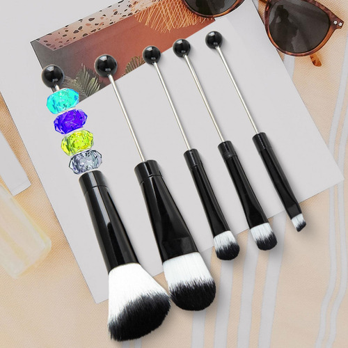 5 Uds. Brochas Para Sombra De Ojos Con Cuentas, Brochas