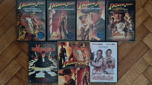 Dvd Colección Indiana Jones, Malos Pensamientos, Invincible