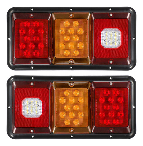 Partsam 2 X Luces Traseras Led Triples 45 Led Rectangulares