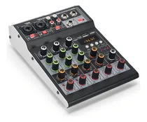 Comprar Winmix Mezclador de Audio de 4 Canales Consola de Audio Bluetooth Tarjeta de Sonido USB 48V Phantom Power Consola de Mezcladora de Audio para DJ Grabación Broadcast Podcast Streaming Guitarra y Gamer