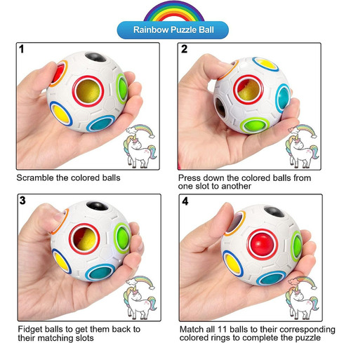 Cubo Magico Yj Bola Arcoiris Puzzle Juego De Ingenio