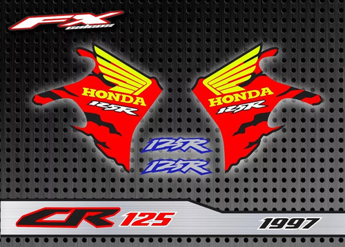 Calcos Opcionales Honda Cr 125 1997  Fxcalcos2