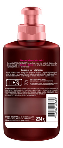 Crema Para Peinar L'oréal Paris Elvive Anti Quiebre 300 Ml