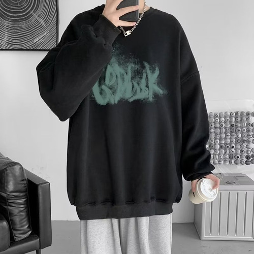Sudadera Con Cuello Redondo De Talla Grande Para Hombre, Oto