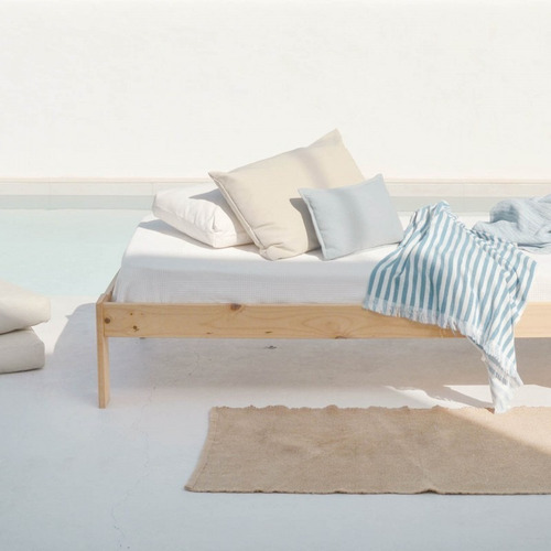Imagen 5 de 7 de Cama Sencilla En Madera Natural Maciza 80 X 190 Ref: Bose